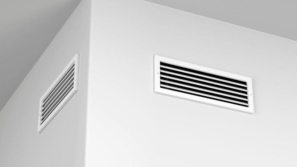 Ventilation mécanique contrôlée (VMC) double flux installée dans un appartement