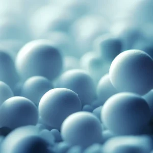 Perles de carbonate de calcium formées par stockage de CO2